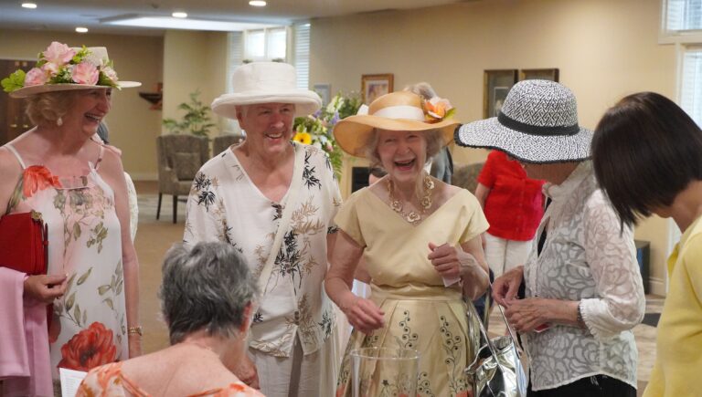 Strawberry Tea ladies dressed in finery